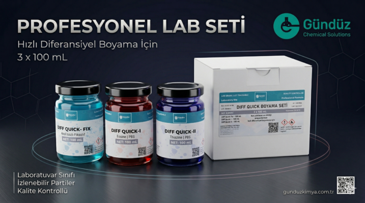 diff quick boyama seti profesyonel kullanım | Gündüz Kimya Diff quick boyama seti profesyonel kullanım
