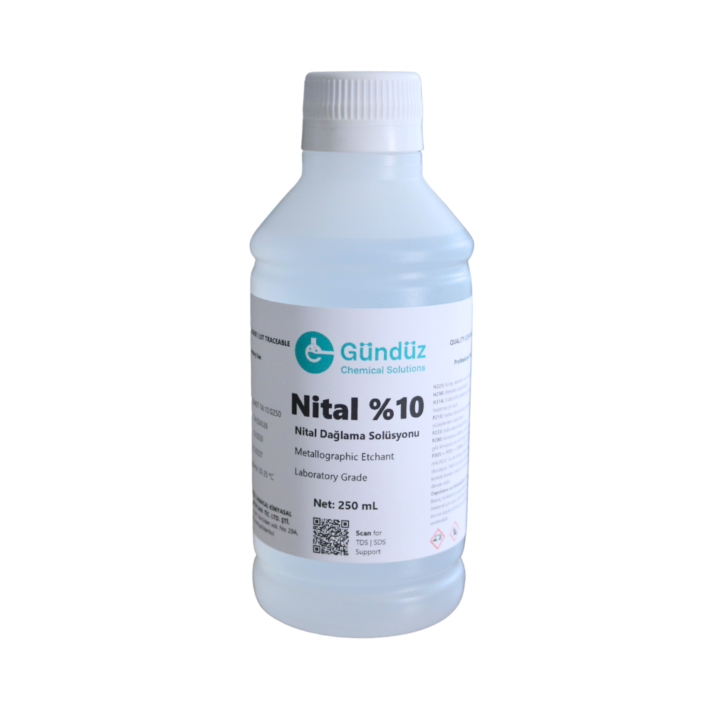 Nital Solution %10 250 ml | Gündüz Kimya Nital solution 10 250 ml